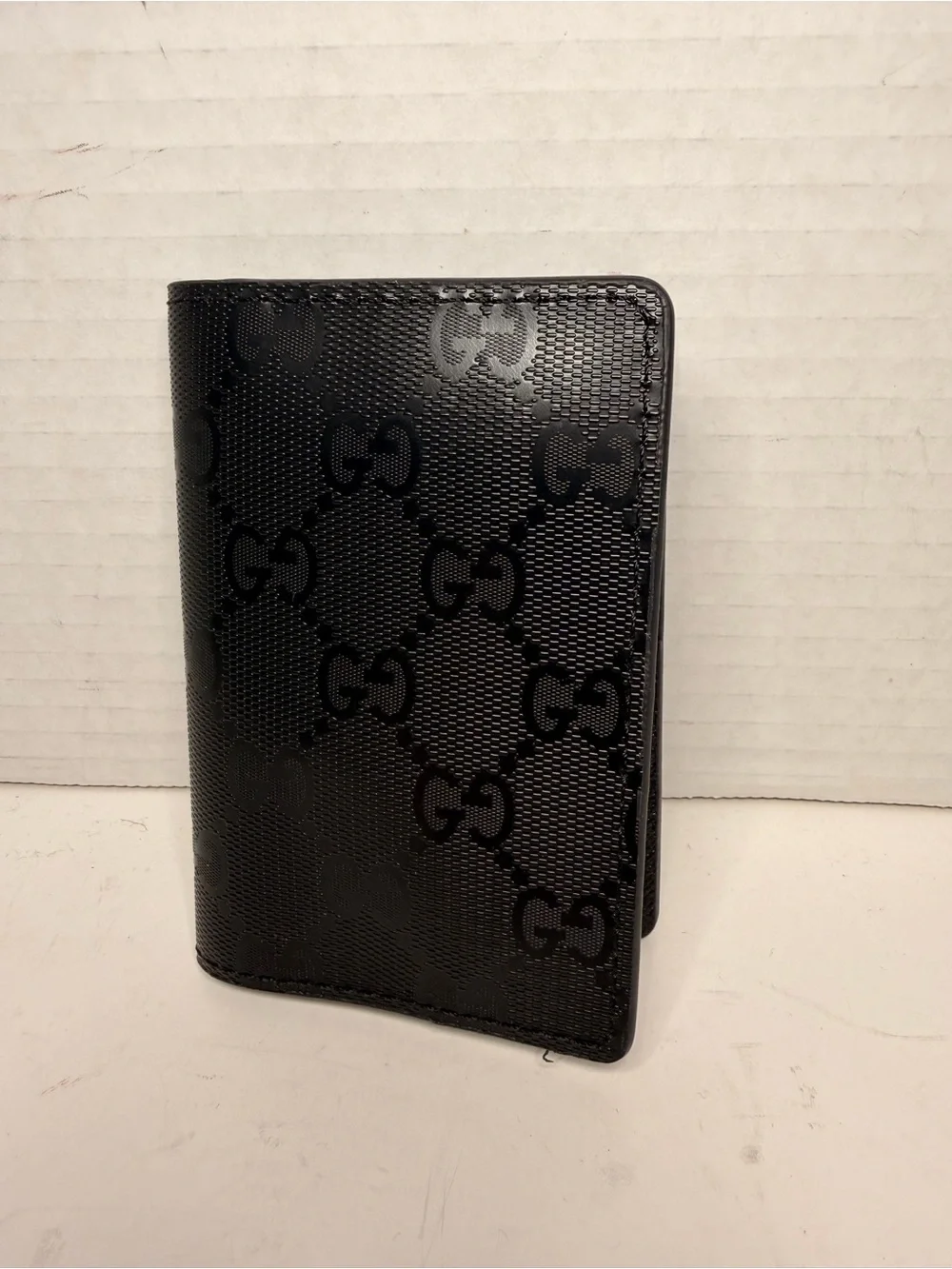 Gucci Black GG Imprime Monogram Leather Key Case